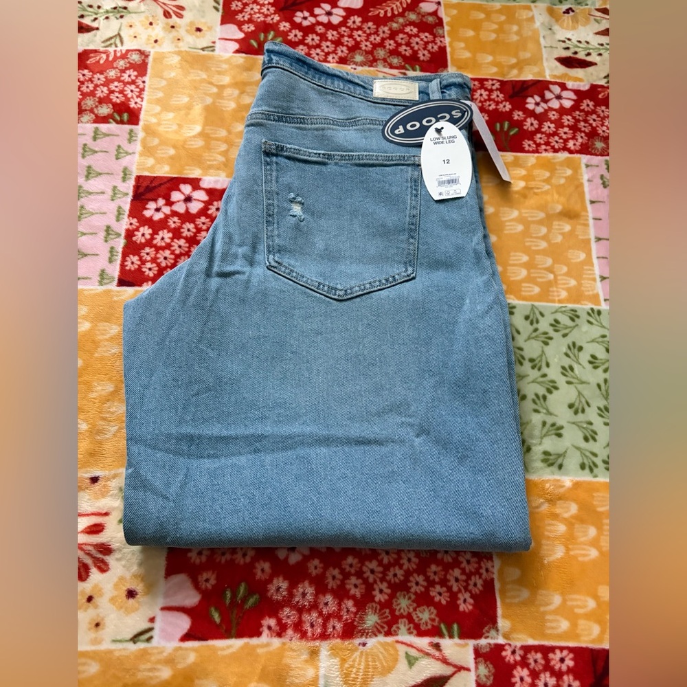 ❤️Scoop Women’s Wide Leg, low slung Jeans, Sizes 12 NWT - Picture 2 of 7
